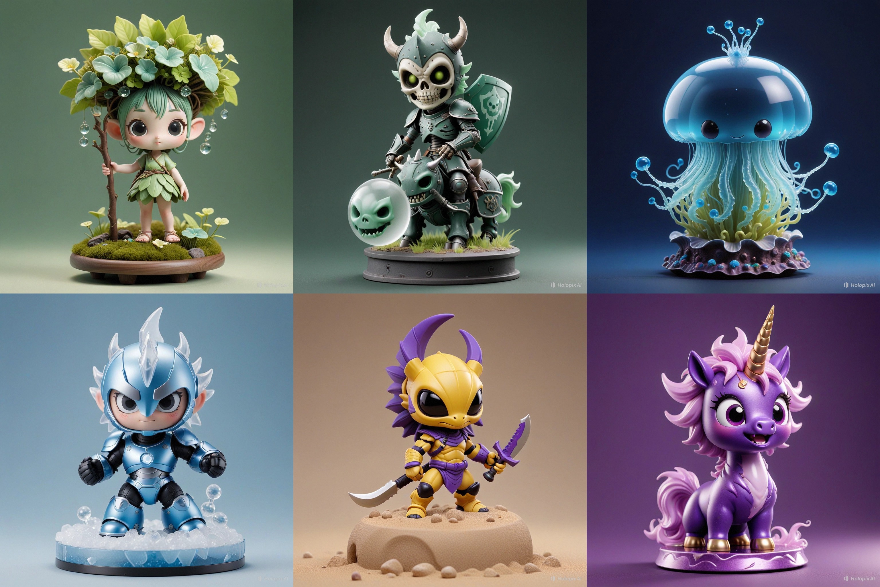 多个不同属性小怪的合集展示图