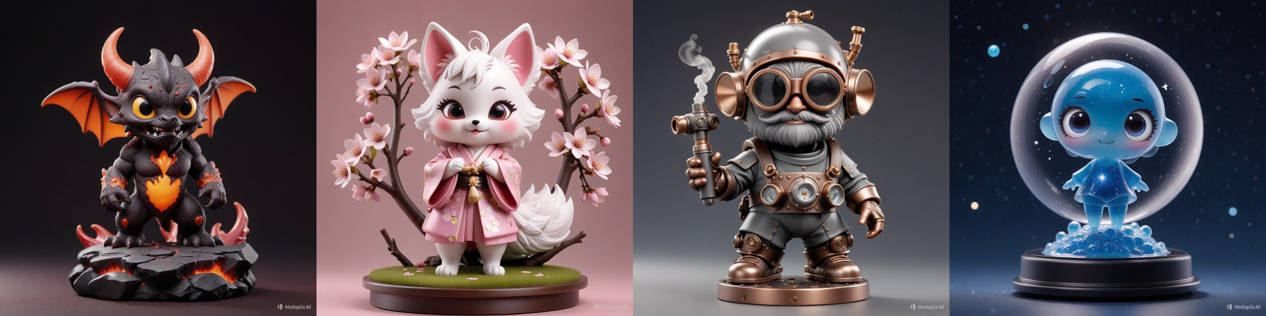 Holopix跑出的3-4个盲盒小怪