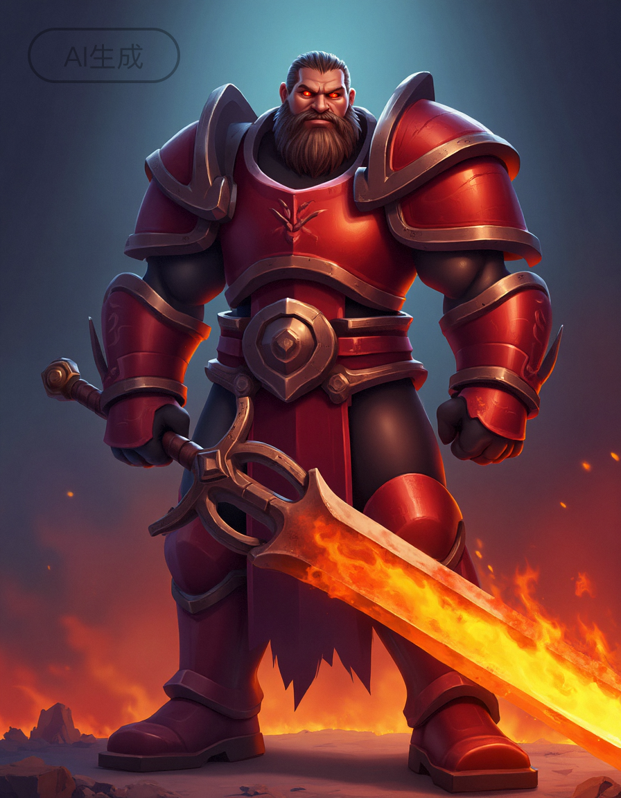 战士角色卡生成结果